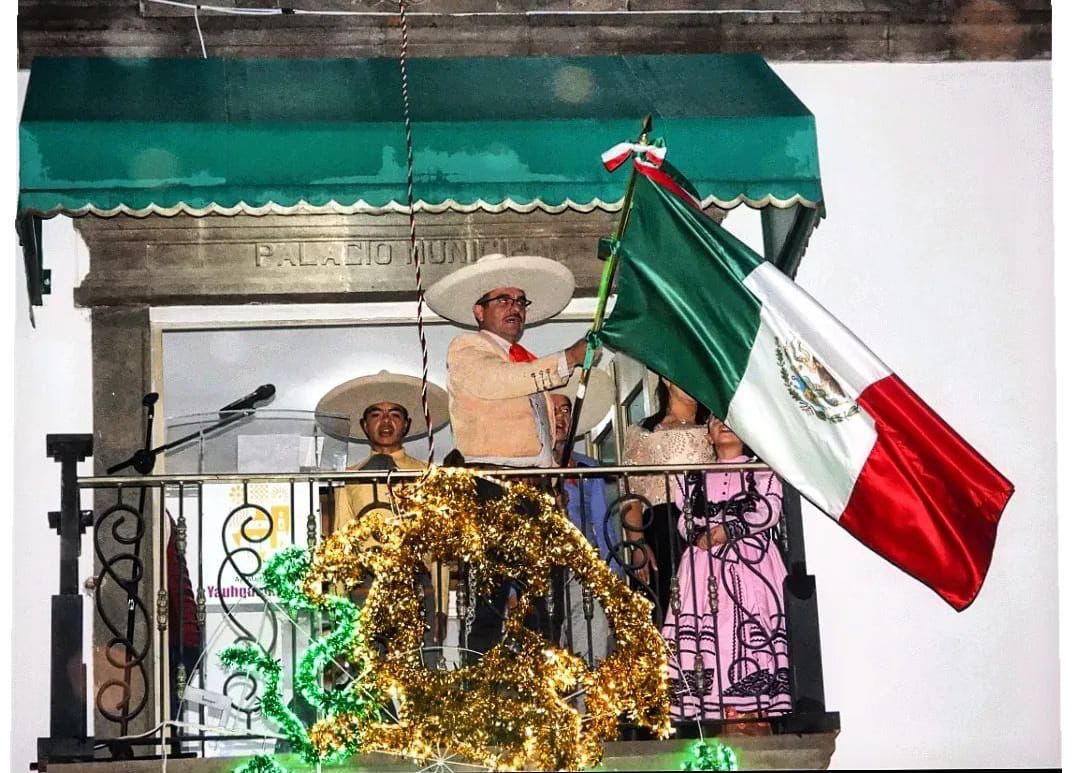 Alcalde de Yauhquemehcan David Vega realizo el Grito de Independencia
