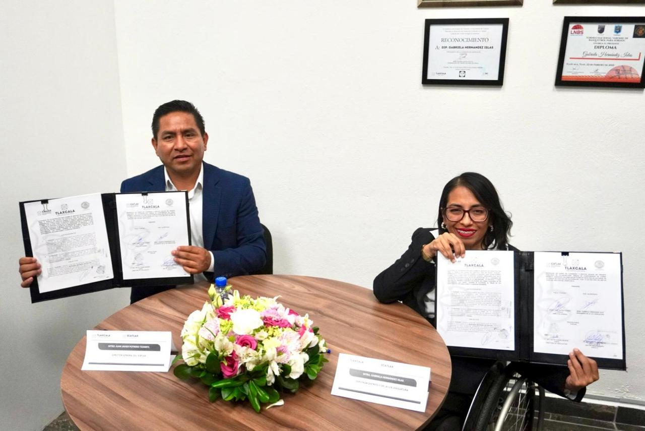 ICATLAX y diputada Gabriela Hernández Islas firman convenio para capacitar a personas en situación vulnerable