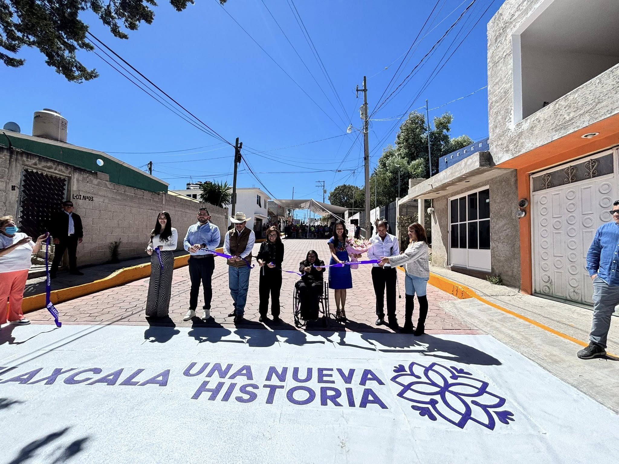 Entregan primera etapa de rehabilitación de la Calle de los Misterios en San José Tetel, Yauhquemehcan