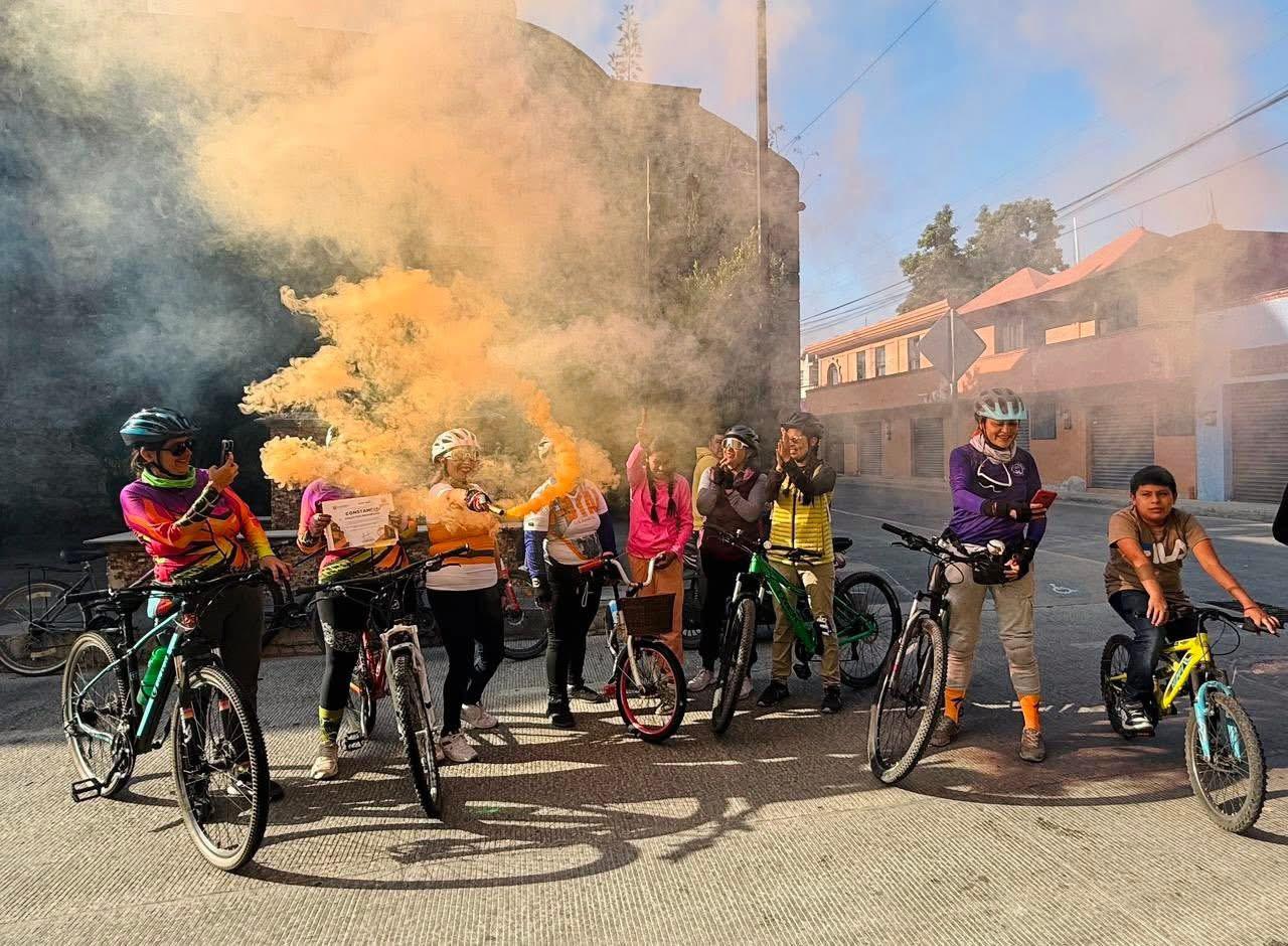 Zacualpan impulsa Rodada Naranja para fortalecer la igualdad y rechazar la violencia de género