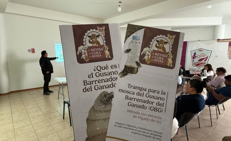Sandra Corona fortalece acciones para proteger la sanidad del ganado en Zacualpan
