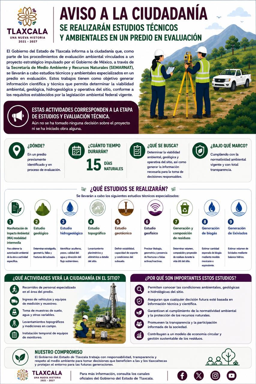 Iniciarán estudios ambientales para evaluar viabilidad de proyecto estratégico en Tlaxcala