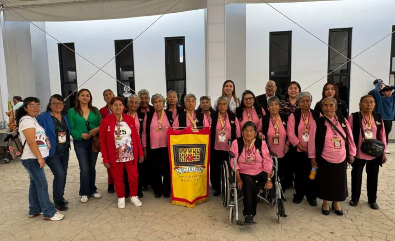 Adultos mayores de Zacualpan representan a Tlaxcala en las Olimpiadas de Oro